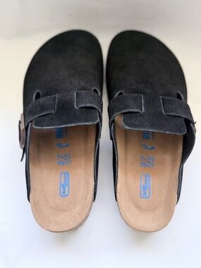Birkenstock Black Suede Clogs